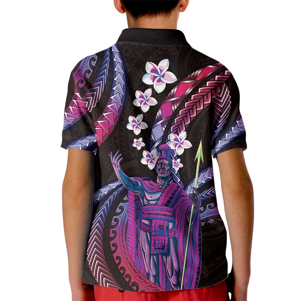 Hawaii King Kamehameha Kid Polo Shirt Fantastic Plumeria Sweet Vibes LT01 - Polynesian Pride