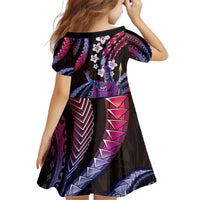 Hawaii King Kamehameha Kid Short Sleeve Dress Fantastic Plumeria Sweet Vibes LT01 - Polynesian Pride