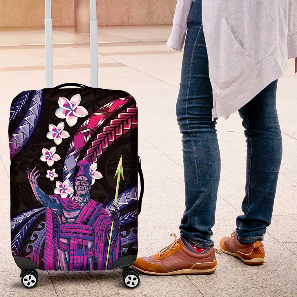 Hawaii King Kamehameha Luggage Cover Fantastic Plumeria Sweet Vibes LT01 Pink - Polynesian Pride