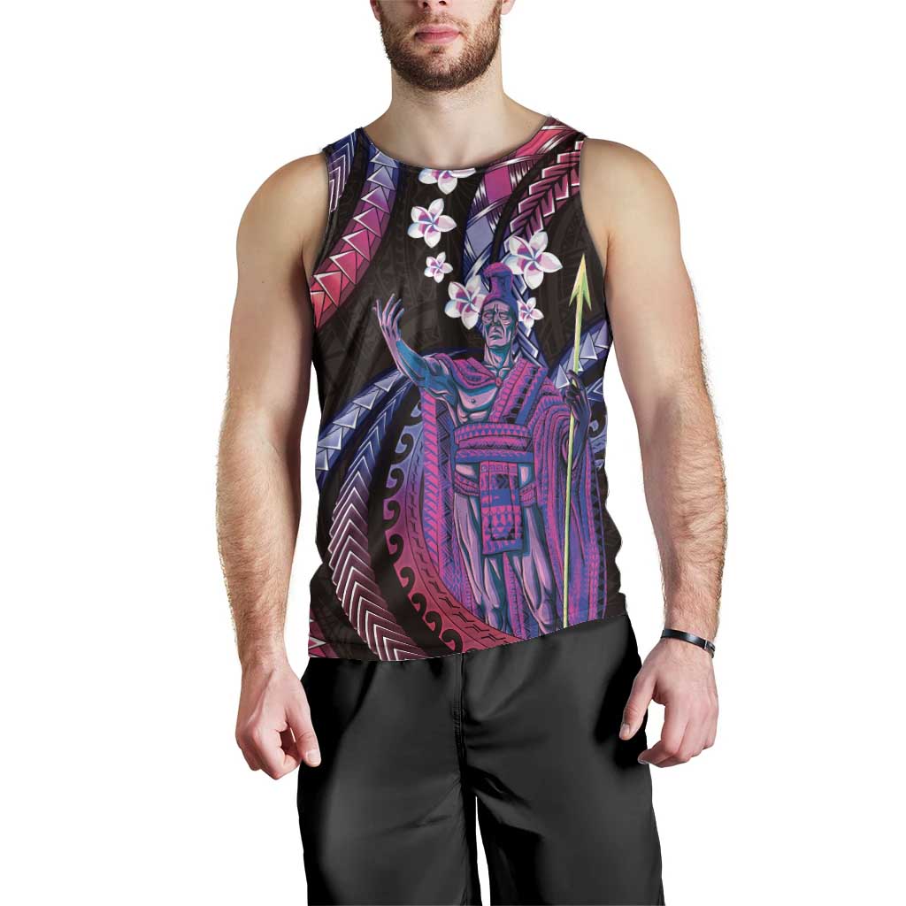 Hawaii King Kamehameha Men Tank Top Fantastic Plumeria Sweet Vibes LT01 - Polynesian Pride