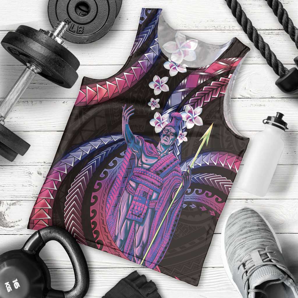Hawaii King Kamehameha Men Tank Top Fantastic Plumeria Sweet Vibes LT01 - Polynesian Pride