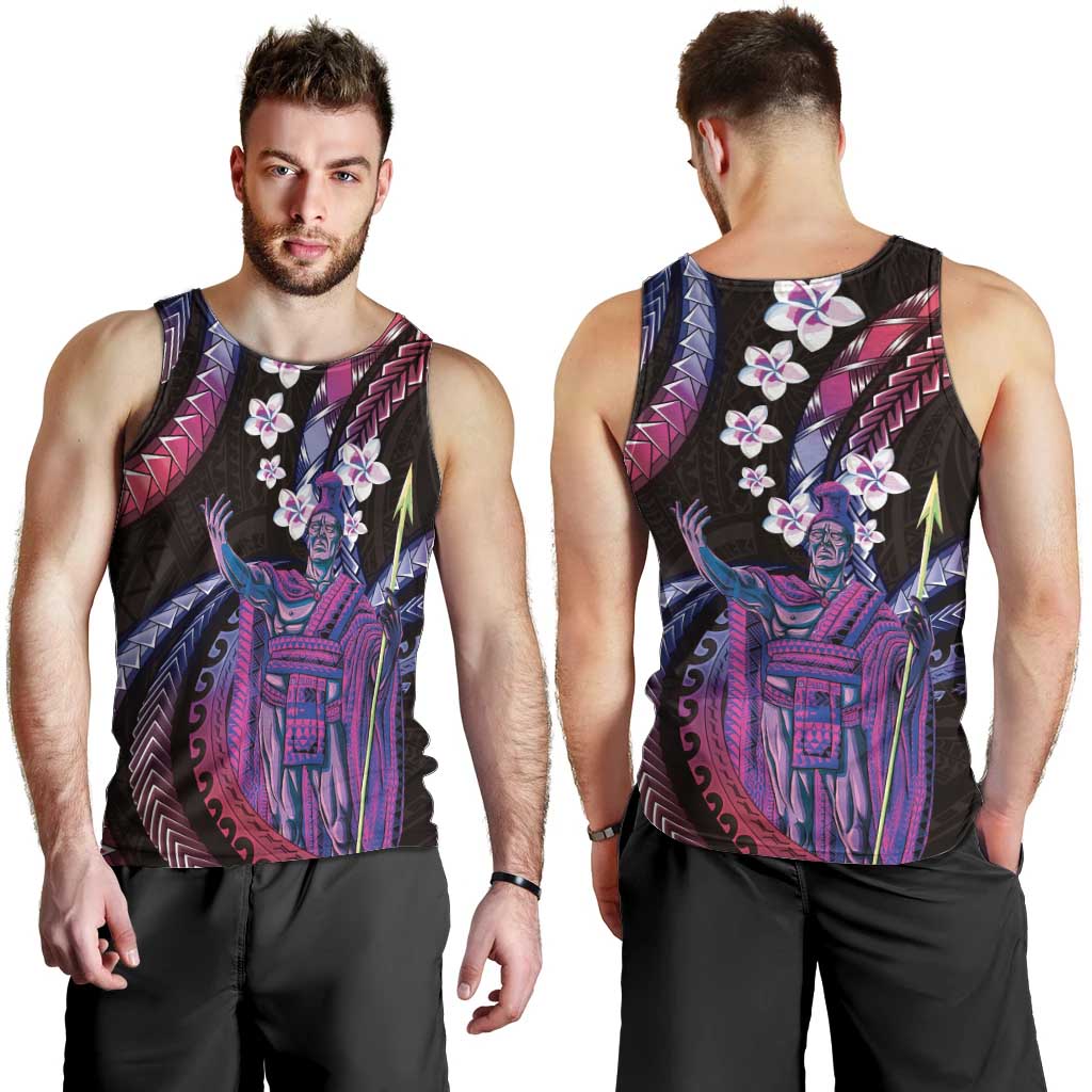 Hawaii King Kamehameha Men Tank Top Fantastic Plumeria Sweet Vibes LT01 - Polynesian Pride
