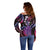 Hawaii King Kamehameha Off Shoulder Sweater Fantastic Plumeria Sweet Vibes