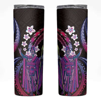 Hawaii King Kamehameha Skinny Tumbler Fantastic Plumeria Sweet Vibes LT01 Pink - Polynesian Pride
