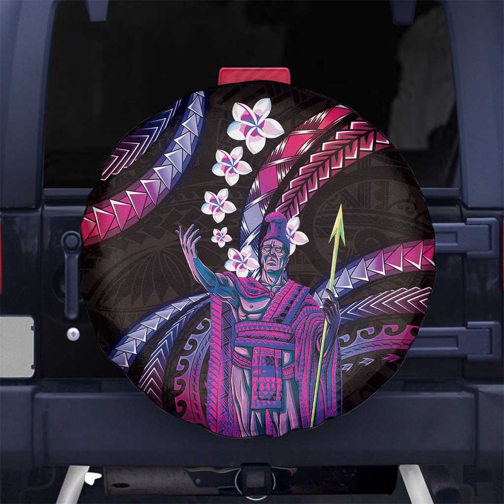 Hawaii King Kamehameha Spare Tire Cover Fantastic Plumeria Sweet Vibes LT01 No hole Pink - Polynesian Pride