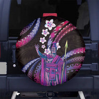 Hawaii King Kamehameha Spare Tire Cover Fantastic Plumeria Sweet Vibes LT01 No hole Pink - Polynesian Pride