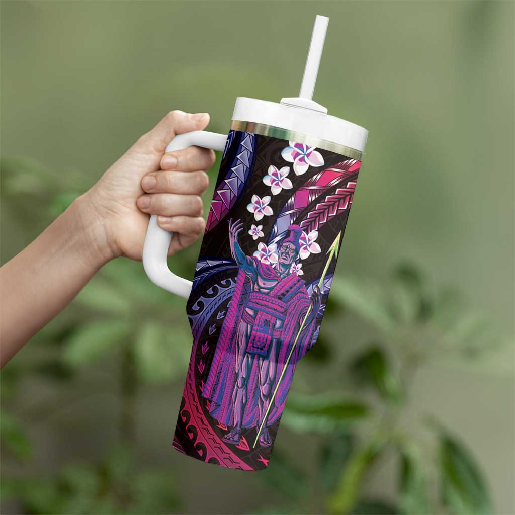 Hawaii King Kamehameha Tumbler With Handle Fantastic Plumeria Sweet Vibes LT01 - Polynesian Pride