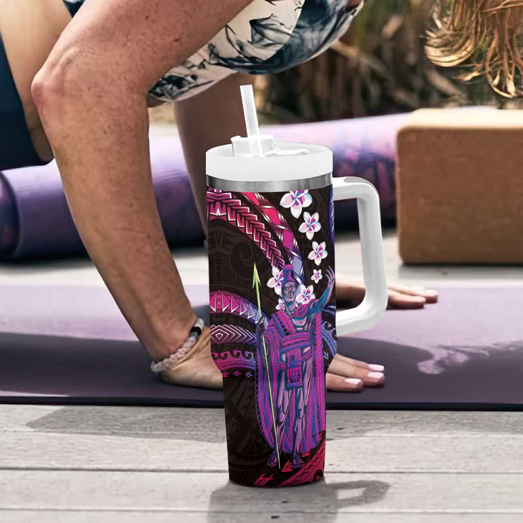 Hawaii King Kamehameha Tumbler With Handle Fantastic Plumeria Sweet Vibes LT01 - Polynesian Pride