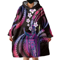 Hawaii King Kamehameha Wearable Blanket Hoodie Fantastic Plumeria Sweet Vibes LT01 - Polynesian Pride