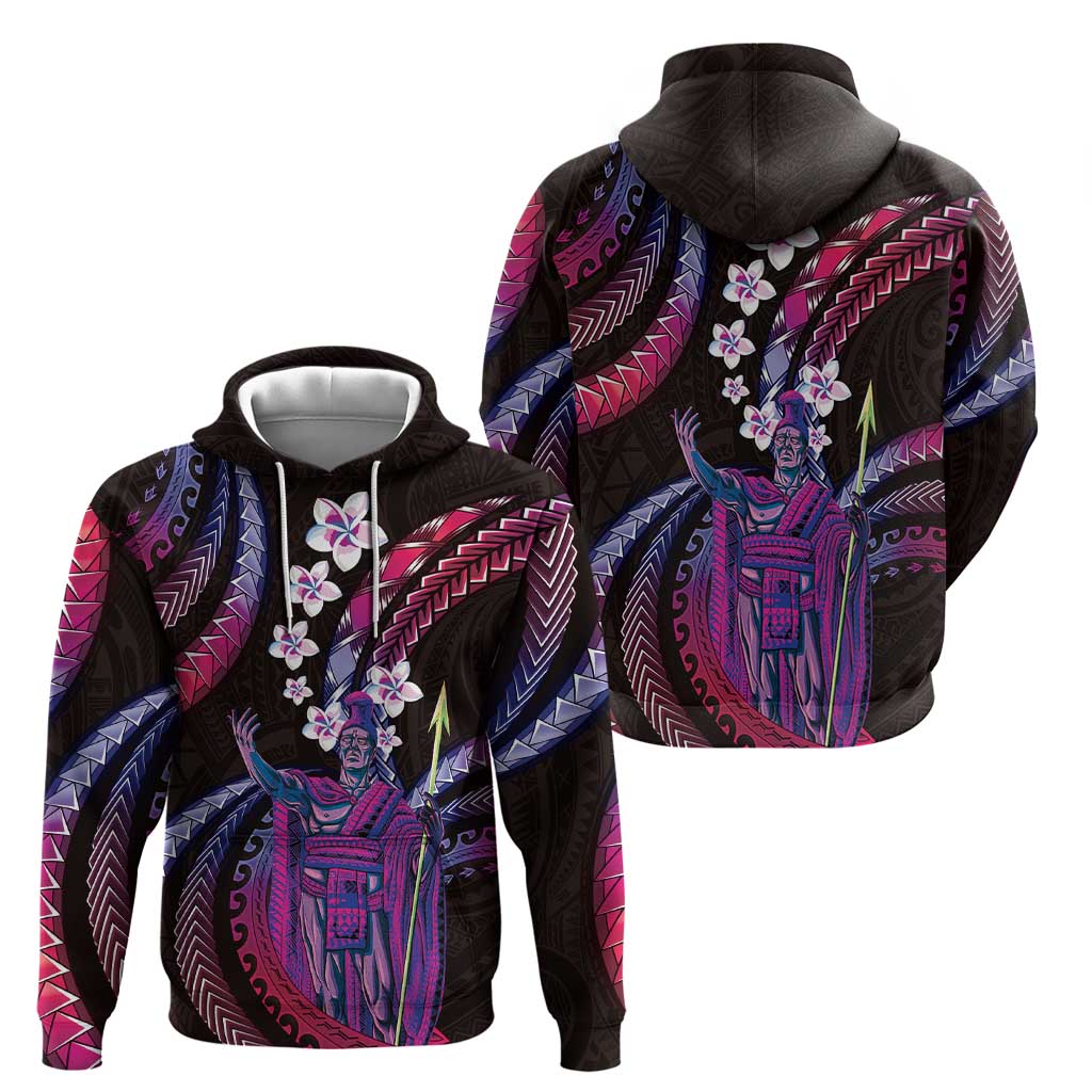 Hawaii King Kamehameha Zip Hoodie Fantastic Plumeria Sweet Vibes LT01 - Polynesian Pride