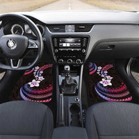 Hawaii Plumeria Car Mats Sweet Gradient Polynesian Pattern