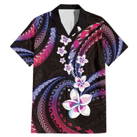 Hawaii Plumeria Family Matching Mermaid Dress and Hawaiian Shirt Sweet Gradient Polynesian Pattern LT01 Dad's Shirt - Short Sleeve Pink - Polynesian Pride