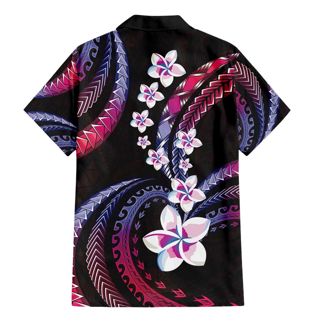 Hawaii Plumeria Family Matching Mermaid Dress and Hawaiian Shirt Sweet Gradient Polynesian Pattern LT01 - Polynesian Pride