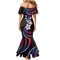 Hawaii Plumeria Family Matching Mermaid Dress and Hawaiian Shirt Sweet Gradient Polynesian Pattern LT01 - Polynesian Pride