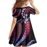 Hawaii Plumeria Family Matching Tank Maxi Dress and Hawaiian Shirt Sweet Gradient Polynesian Pattern