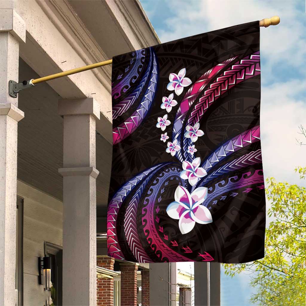 Hawaii Plumeria Garden Flag Sweet Gradient Polynesian Pattern
