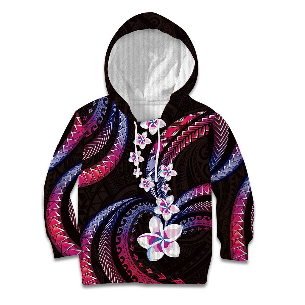 Hawaii Plumeria Kid Hoodie Sweet Gradient Polynesian Pattern LT01 Hoodie Pink - Polynesian Pride