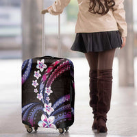 Hawaii Plumeria Luggage Cover Sweet Gradient Polynesian Pattern