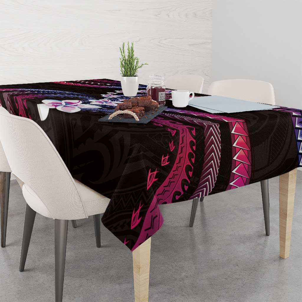 Hawaii Plumeria Tablecloth Sweet Gradient Polynesian Pattern