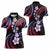 Hawaii Plumeria Women Polo Shirt Sweet Gradient Polynesian Pattern