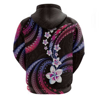 Hawaii Plumeria Zip Hoodie Sweet Gradient Polynesian Pattern LT01 - Polynesian Pride