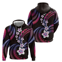 Hawaii Plumeria Zip Hoodie Sweet Gradient Polynesian Pattern LT01 - Polynesian Pride