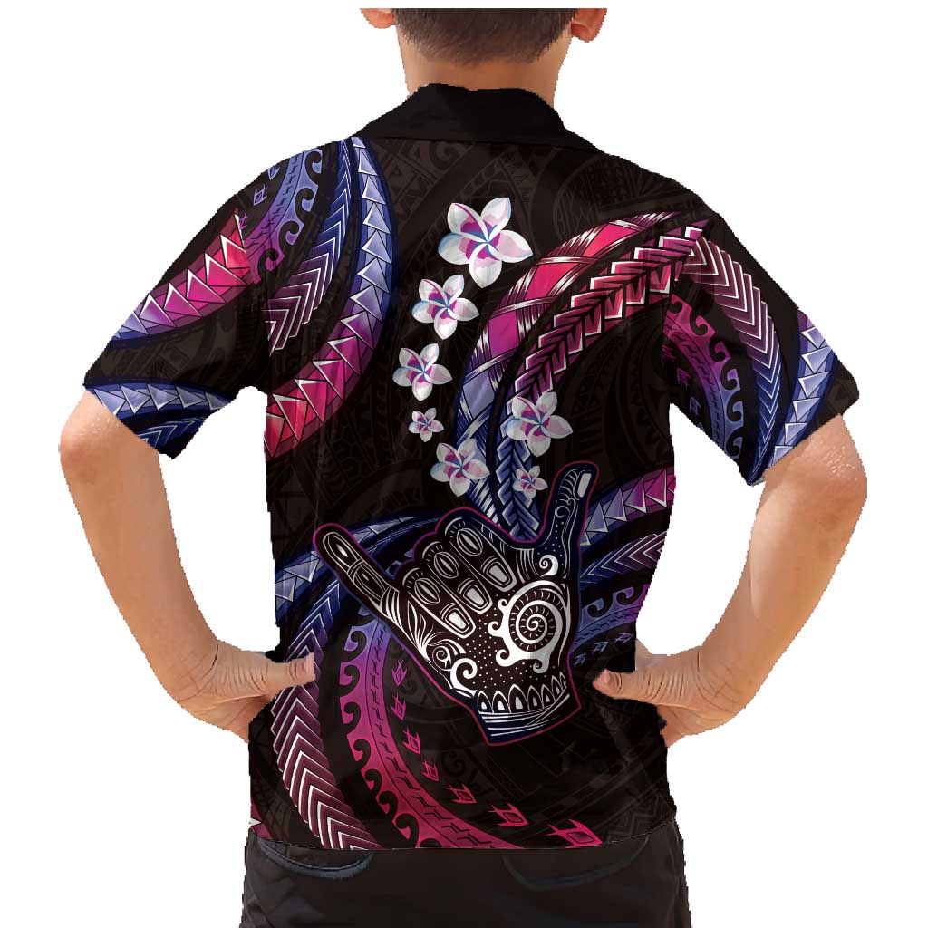 Hawaii Shaka Sign Family Matching Mermaid Dress and Hawaiian Shirt Fantastic Frangipani Sweet Vibes LT01 - Polynesian Pride