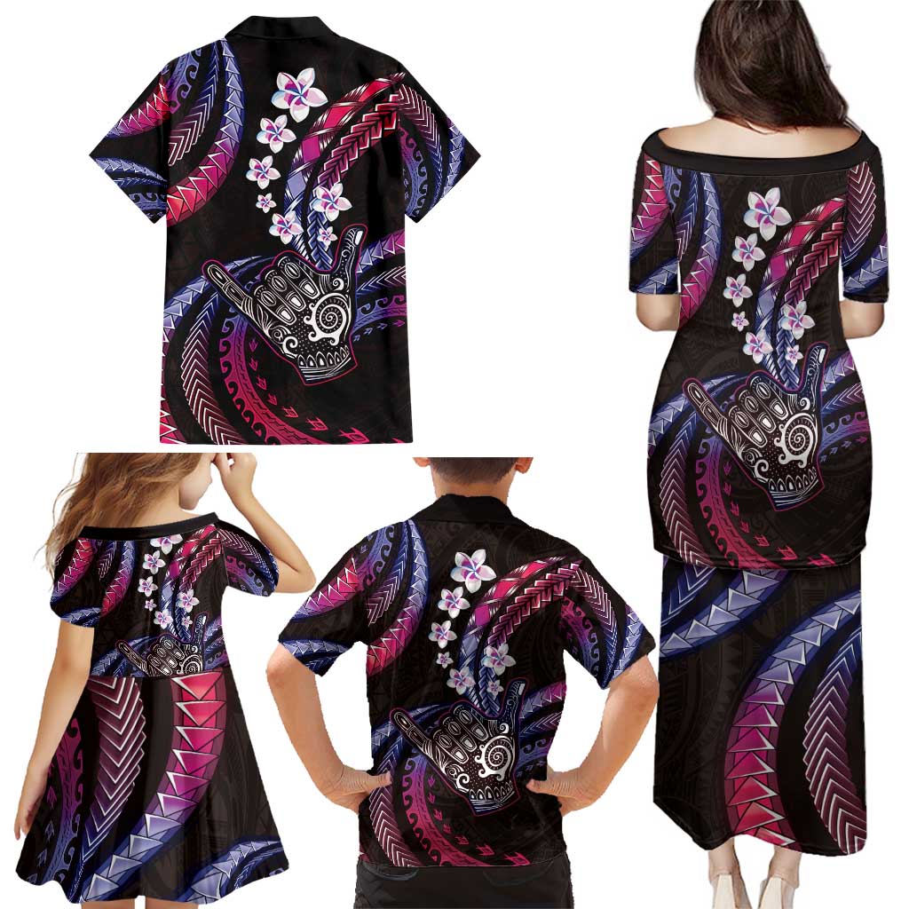 Hawaii Shaka Sign Family Matching Puletasi and Hawaiian Shirt Fantastic Frangipani Sweet Vibes LT01 - Polynesian Pride