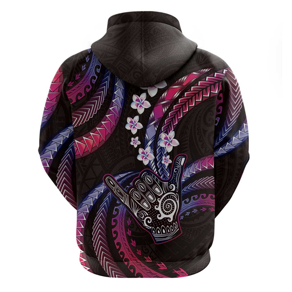 Hawaii Shaka Sign Hoodie Fantastic Frangipani Sweet Vibes