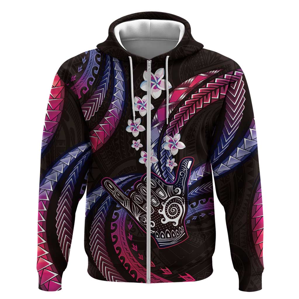 Hawaii Shaka Sign Hoodie Fantastic Frangipani Sweet Vibes