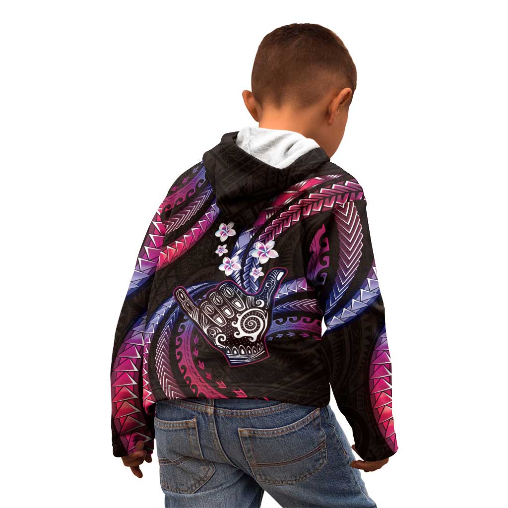 Hawaii Shaka Sign Kid Hoodie Fantastic Frangipani Sweet Vibes