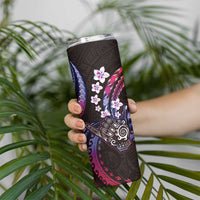 Hawaii Shaka Sign Skinny Tumbler Fantastic Frangipani Sweet Vibes LT01 - Polynesian Pride
