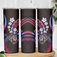 Hawaii Shaka Sign Skinny Tumbler Fantastic Frangipani Sweet Vibes LT01 - Polynesian Pride