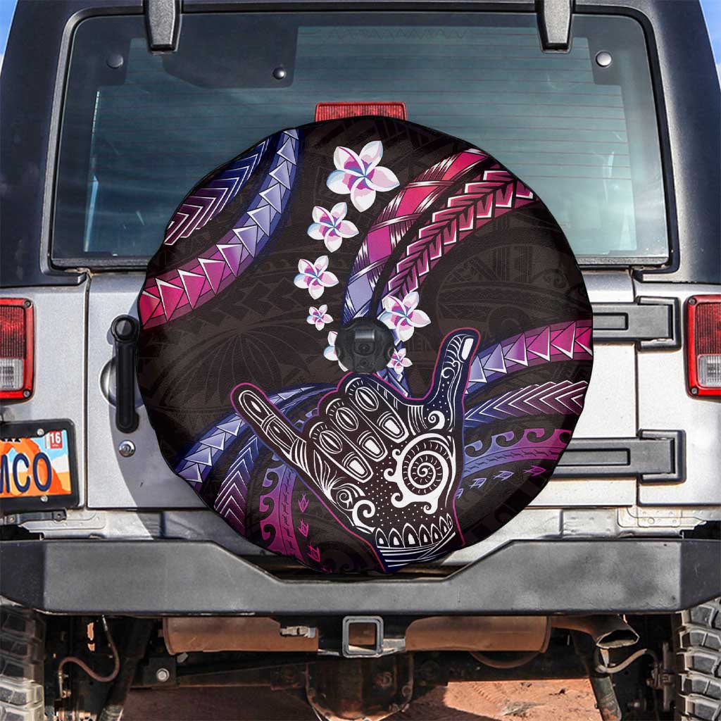 Hawaii Shaka Sign Spare Tire Cover Fantastic Frangipani Sweet Vibes LT01 Pink - Polynesian Pride