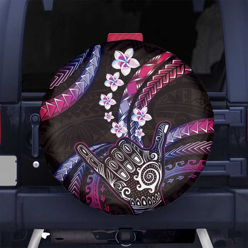 Hawaii Shaka Sign Spare Tire Cover Fantastic Frangipani Sweet Vibes LT01 No hole Pink - Polynesian Pride