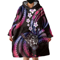 Hawaii Shaka Sign Wearable Blanket Hoodie Fantastic Frangipani Sweet Vibes LT01 - Polynesian Pride