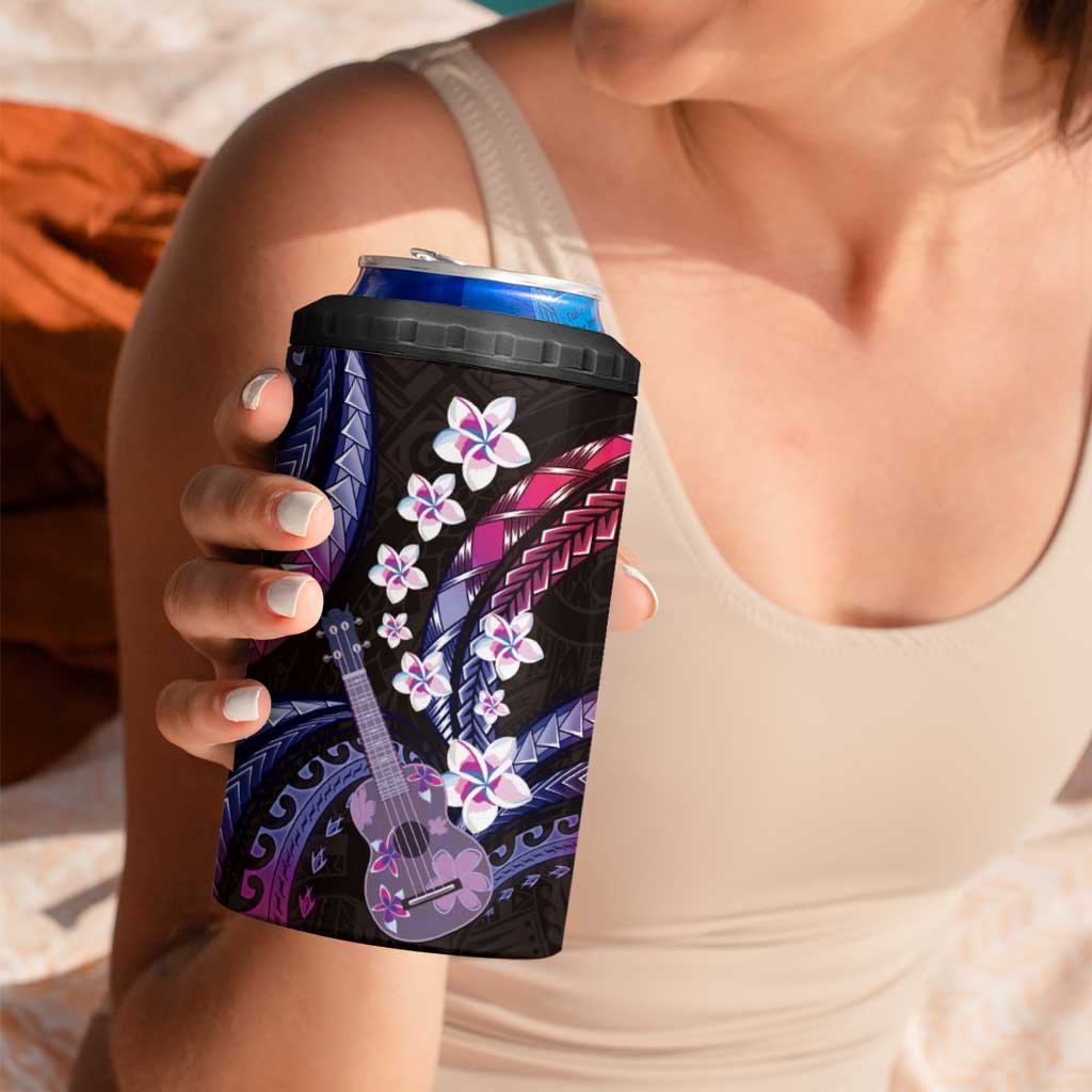 Hawaiian Ukulele 4 in 1 Can Cooler Tumbler Sweet Dream Fantastic Plumeria LT01 - Polynesian Pride