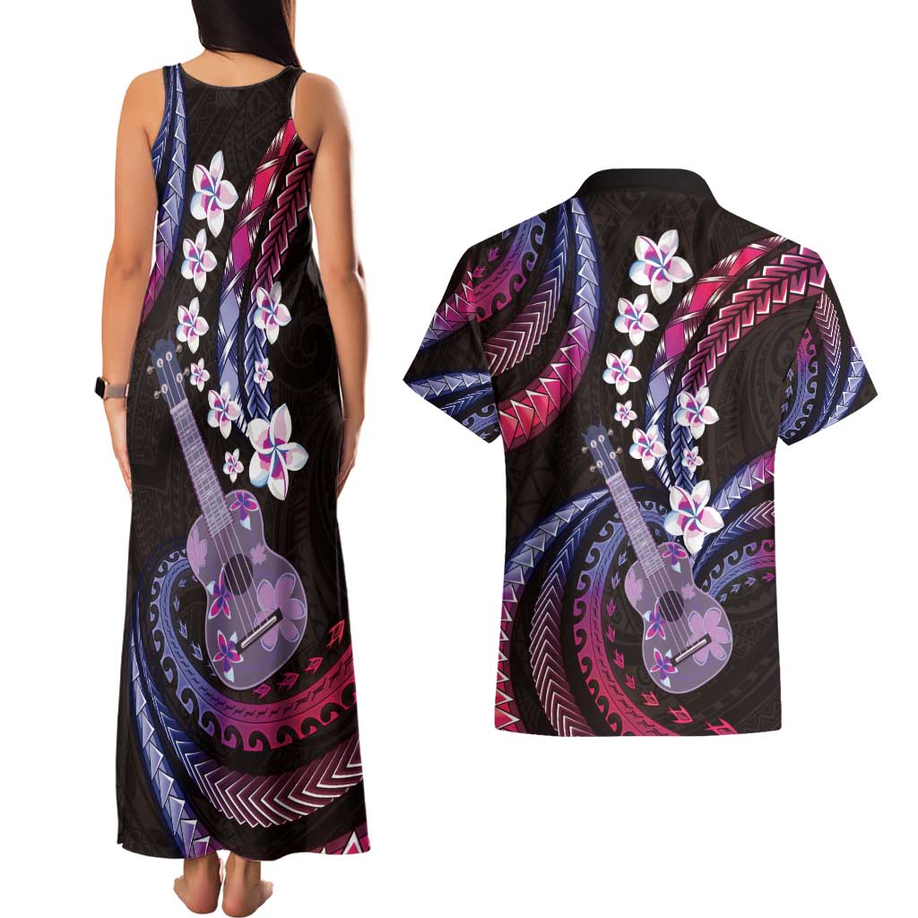 Hawaiian Ukulele Couples Matching Tank Maxi Dress and Hawaiian Shirt Sweet Dream Fantastic Plumeria LT01 - Polynesian Pride
