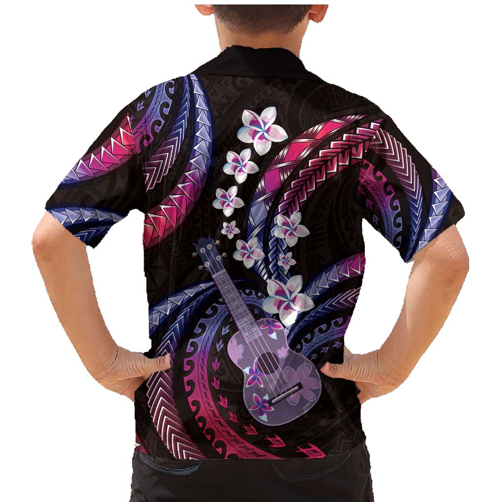 Hawaiian Ukulele Family Matching Mermaid Dress and Hawaiian Shirt Sweet Dream Fantastic Plumeria LT01 - Polynesian Pride