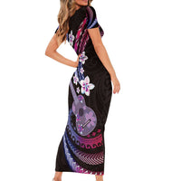 Hawaiian Ukulele Family Matching Short Sleeve Bodycon Dress and Hawaiian Shirt Sweet Dream Fantastic Plumeria LT01 - Polynesian Pride