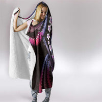 Hawaiian Ukulele Hooded Blanket Sweet Dream Fantastic Plumeria