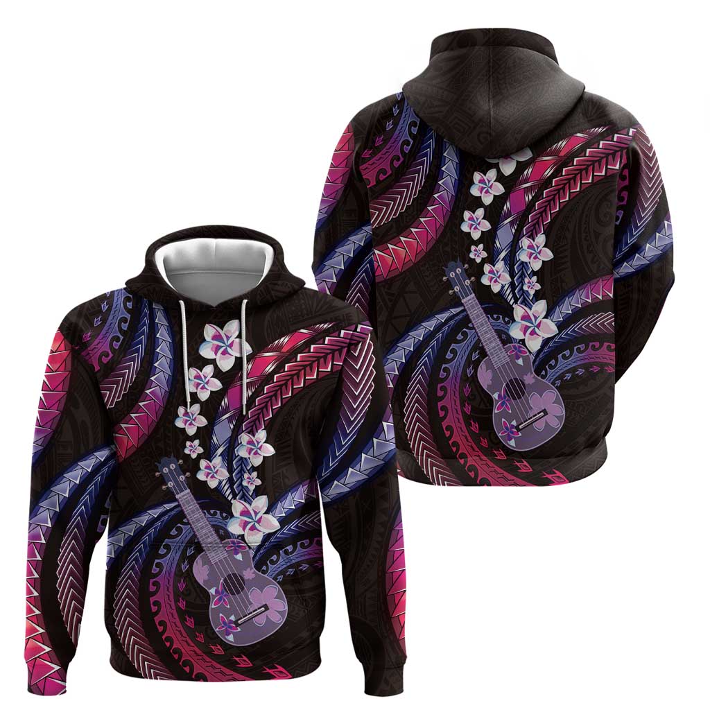 Hawaiian Ukulele Hoodie Sweet Dream Fantastic Plumeria
