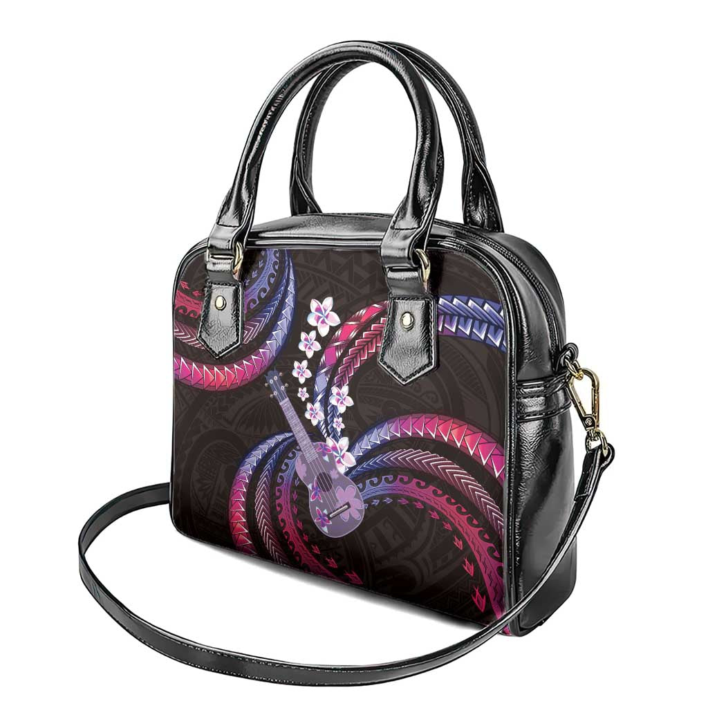 Hawaiian Ukulele Shoulder Handbag Sweet Dream Fantastic Plumeria