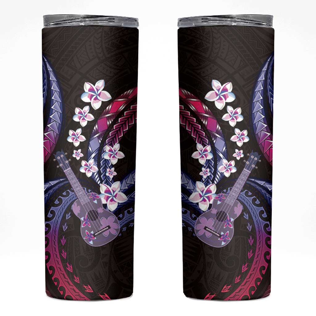Hawaiian Ukulele Skinny Tumbler Sweet Dream Fantastic Plumeria LT01 Pink - Polynesian Pride