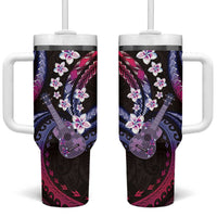Hawaiian Ukulele Tumbler With Handle Sweet Dream Fantastic Plumeria
