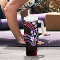 Hawaiian Ukulele Tumbler With Handle Sweet Dream Fantastic Plumeria