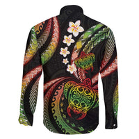 Hawaii Turtles Plumeria Family Matching Mermaid Dress and Hawaiian Shirt Reggae Polynesian Pattern LT01 - Polynesian Pride