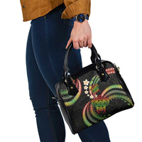 Hawaii Turtles Plumeria Shoulder Handbag Reggae Polynesian Pattern