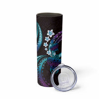 Hawaii Turtles Plumeria Skinny Tumbler Amethyst Gradient Polynesian Pattern LT01 - Polynesian Pride