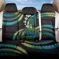 Hawaii Turtles Plumeria Back Car Seat Cover Chartreuse Cyan Polynesian Pattern LT01 One Size Cyan - Polynesian Pride